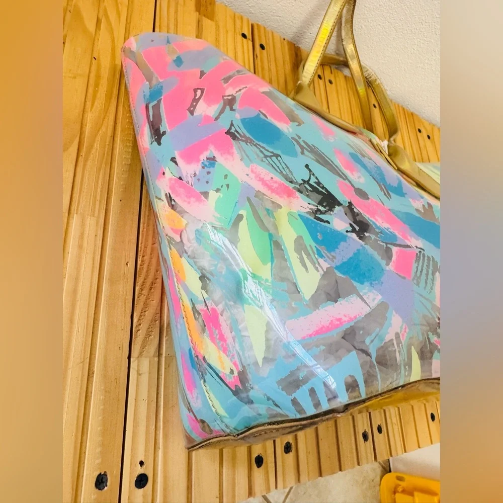 LILY PULITZER Multicolor Plastic Tote Bag - Picture 4 of 13